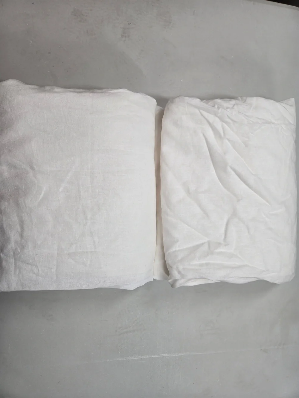 QUINCE Set Of 2 48x108 European Linen Curtains White 0352